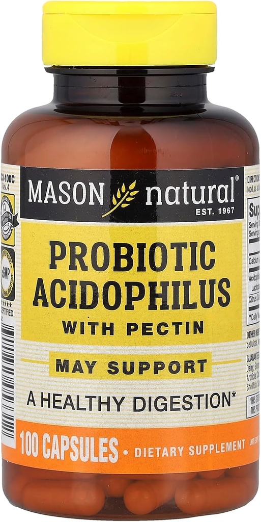 MASON NATUURLIJKE Probiotische Acidophilus met pectine, 100 capsules