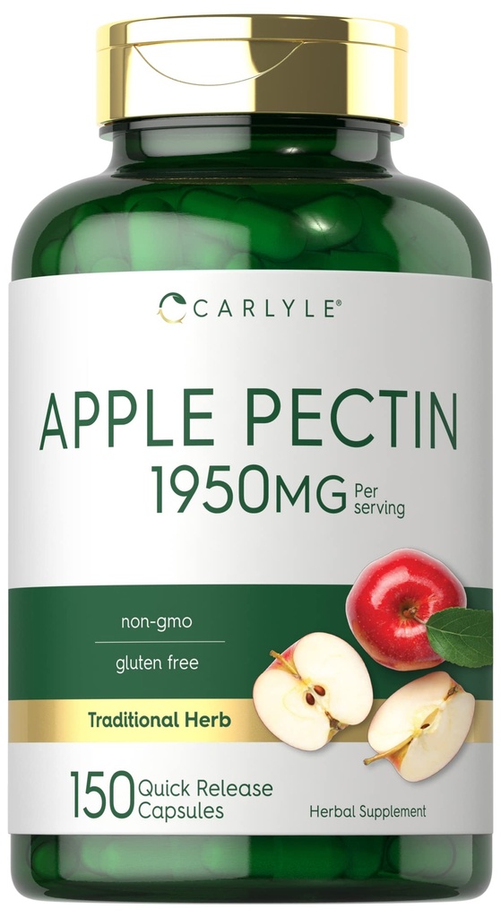 Carlyle Apple Pectin Capsules 50 mg 150 pillen Niet-GMO en Glutenvrij Kruidensupplement