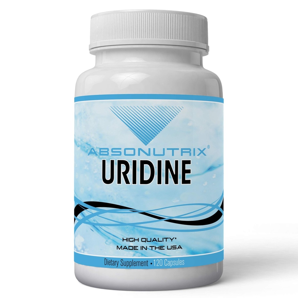 Absonutrix Uridine Monofosfaat (Choline Enhancer) 500 mg per capsule - 120 plantaardige capsules Geheugen Made in USA