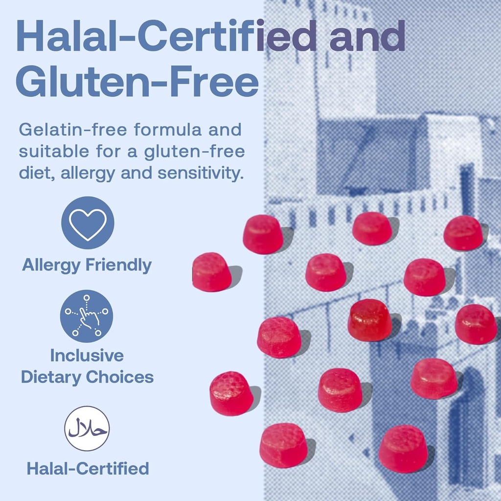 786 Biotin Boost Vitaminen - Halal Gummy Vitaminen voor haar, huid en nagels - Veganistisch, Glutenvrij, 10.000 mcg per portie [Hoogste Potentie]