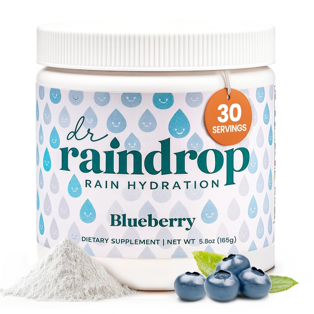 Electrolyten Poeder, Blueberry smaak- Geen toegevoegde suiker Hydration Drink Mix- Glutenvrij met Kalium citraat- Sport Hydration