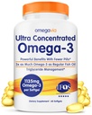 OmegaVia Ultra Geconcentreerde Omega 3 Visolie Burpless, 60 Softgels, Triple Strength Omega 3 Visolie Supplementen, 1135 mg Pure Omega3, Geen Fishy Burps, Hoge EPA DHA DPA, IFOS 5-Star
