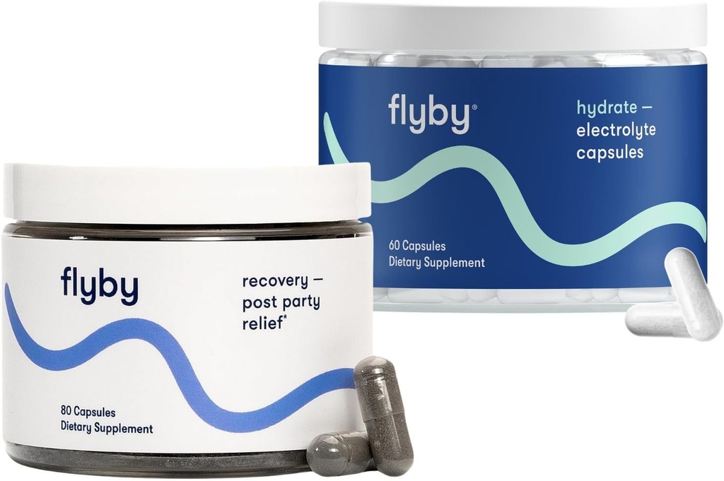Flyby Recovery Supplement - Alle Hang, zonder de Over!TM en Electrolyte Recovery Capsule bundel