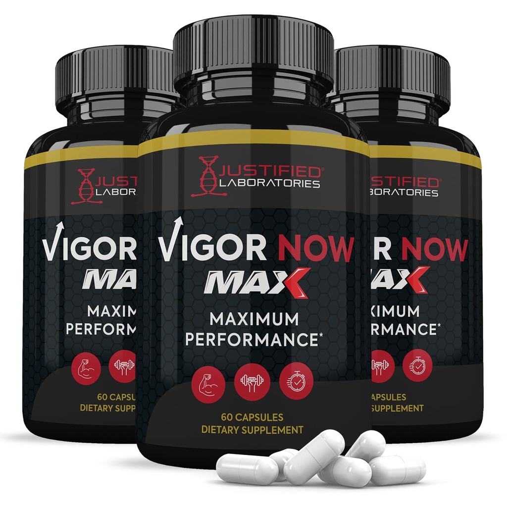 Justified Laboratories (3 Pack Wigor Now Max 1600MG Advanced Men's Health Formula 180 Capsules