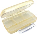 EZY DOSE Moisture-Proof Pill Case, Medicine Planner, Vitamine Organizer Box, Travel-Friendly, Latch-Closure naar veilige inhoud, 8 individuele afdelingen van meerdere maten met strakke Seal, groot, crème