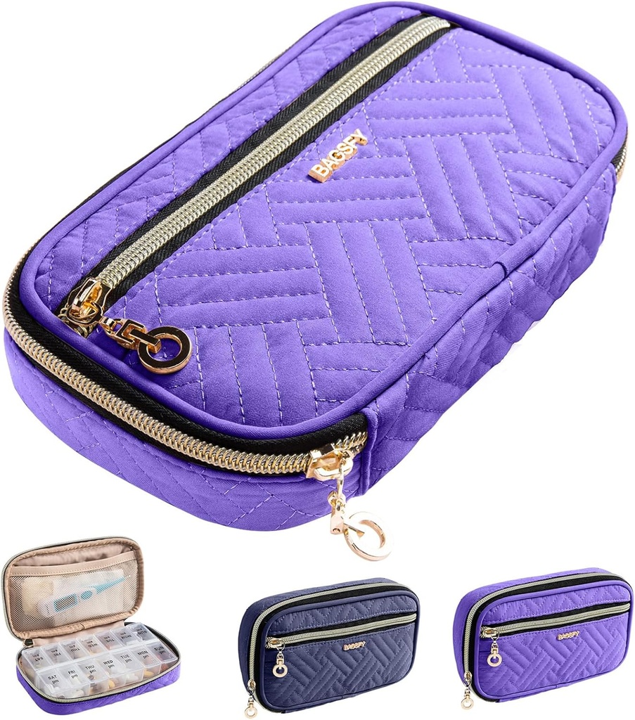 BAGSFY Pill Organizer Case 2 keer een dag-wekelijkse medicijn Organisator Travel Pill Box met verwijderbare 7 dagen geneeskunde geval Container voor visolie, vitamine, supplement