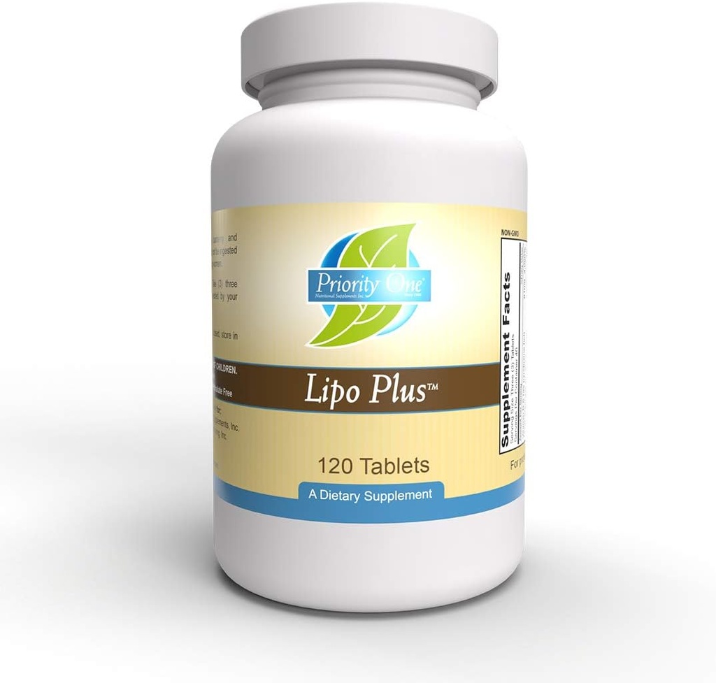 Prioriteit één vitamine Lipo Plus 120 tabletten - Ontworpen om een gezonde leverfunctie te behouden.*