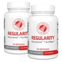 Silver Fern Brand Regularity Digestief supplement - 2 flessen = 60 capsules = 60 dagen levering - Mucosave FG (Prickly Pear Polysacchariden & Olive Leaf Polyfenolen) & SunFiber