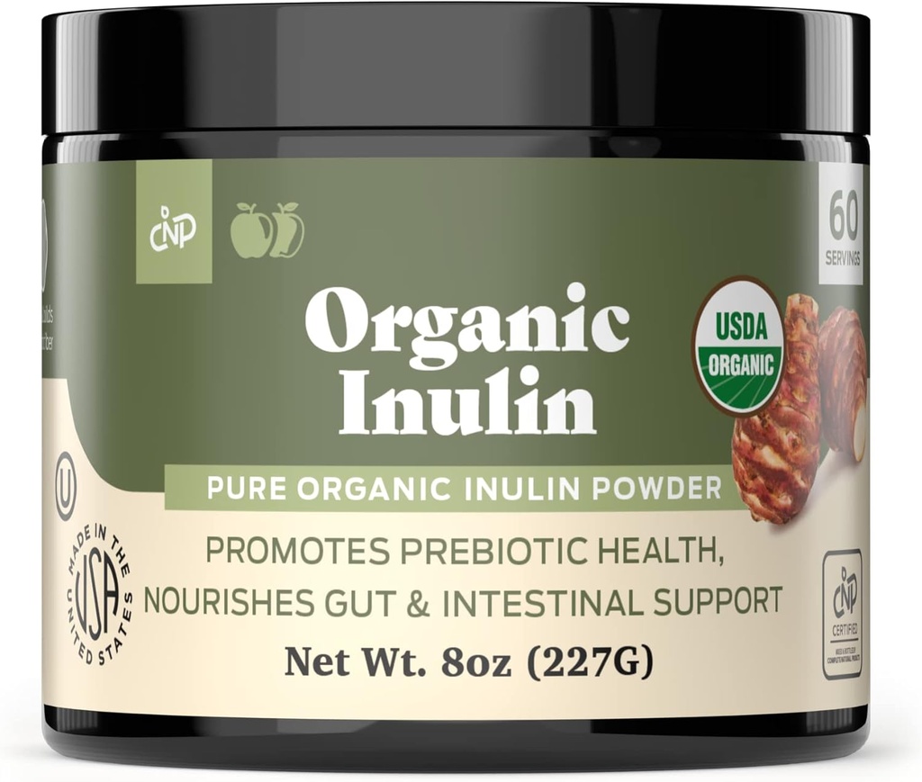 Inuline Poeder 8oz, Digestieve Enzymen 100 Capsules, Gallblad Complete 8oz, Lever Complete 8oz & Whole Psyllium Husk Powder 100 Capsules Bundel