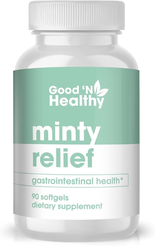 Good 'N Healthy Minty Relief Peppermint Oil Softgels, Supplement for Natural Digestive Comfort, 3 Month Supply
