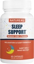 3 in 1 Sleep Aids for Adults Extra Strength, Extend Release Melatonin 5 mg, L Theanine 250 mg, GABA 250 mg, Relaxation and Sleep Supplement, 60 Capsules