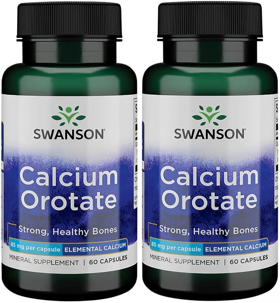 Swanson Calcium Orotaat 85 mg 60 Caps 2 Pack