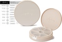 7 Compartments Pill Case, Pill Box, Daily Pill Organizer, Travel Pill Organizer, Medication Organizer, Aanpasbare Pill Dispenser met Label Stickers (Pearl Cream)