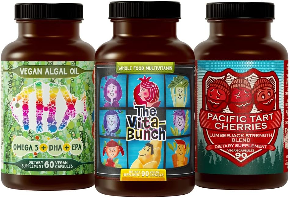 Tart Cherry + Whole Food Multi-Vitamine + Omega-3 Bundel