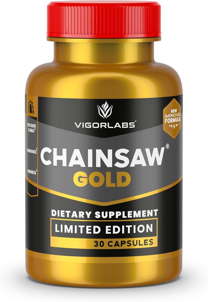 Vigor Labs Chainsaw Gold - Limited Edition, ondersteunt uithoudingsvermogen en endurance, helpt sterkere Climax (Made in The USA)