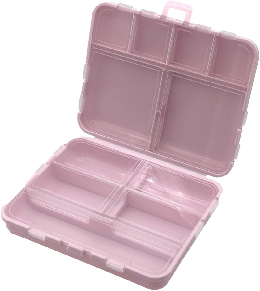 Ezy dosis Opvouwbare pil geval, Medicine Planner, Vitamine Organizer Box, Handig en gemakkelijk te gebruiken, 11 individuele appartementen met verschillende maten, reizen vriendelijk, Compacte Pocket Pharmacy Style, Roze