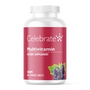 Vier vitamines Bariatrische Multivitamine Kauwbaar, IJzervrij - Post Gastric Bypass & Sleeve Gastrectomie Supplement voor mannen en vrouwen - Essentiële Mineralen & Vitamine A, B, D & E - Druiven (60 tabletten)