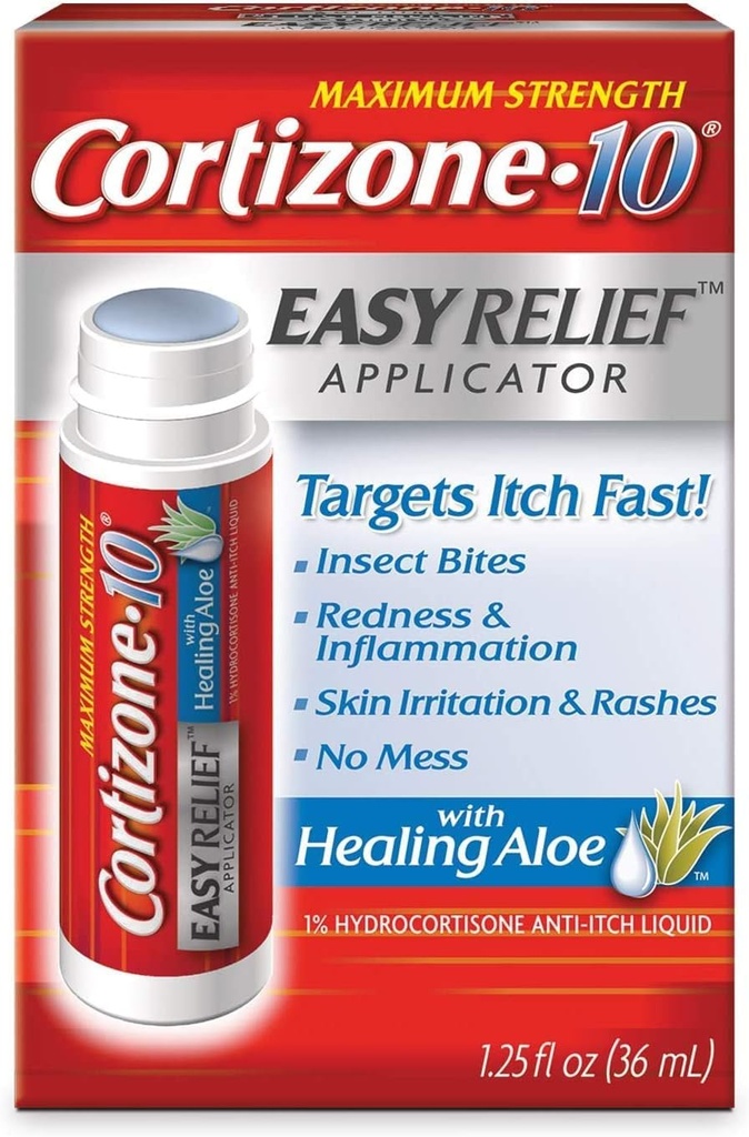 Cortizone 10 Easy Applcto Size 1.25z Cortizone 10 Easy Relief Applicator With Healing Aloe 1.25oz