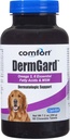Kala Health Comfort DermGard huid- en jassupplement voor honden, 60 Telling, ondersteunt een gezonde huid, glanzend & verminderen overmatige afscheiding, Bevat MSM, visolie & Omega 3, 6, en 9 essentiële vetzuren