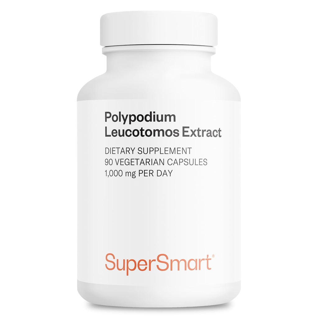 Supersmart - Polypodium Leucotomos Extract 1000 mg per dag (PLE supplement) - Huidbescherming en gezondheid - Antioxidant formule - Fern Extract 