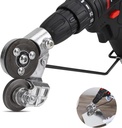 Opgewaardeerde elektrische boorplaat Cutter, nieuwe metalen Nibbler Drill Cutter Attachment/Adapter, DIY metalen boorbijlage, plaatmetaal mes voor het snijden van ijzer, wit blad, staal, koper, aluminium