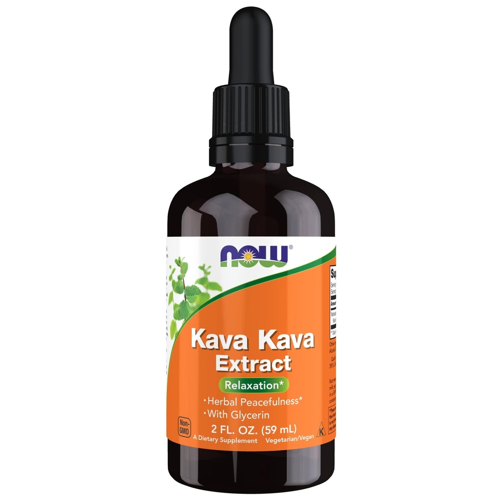 NU voedingssupplementen, Kava Kava Liquid Extract met Glycerine, Dropper inbegrepen, Ontspanning*, 2-Ounce
