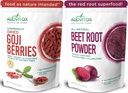 Alovitox Beetwortelpoeder & Goji bessen 100% Pure, Vers & Organische Vegan Superfood met Vitaminen A, C & Ijzer helpt lagere bloeddruk, balans zuurstofgebruik & Boost uithoudingsvermogen tijdens workouts 2x 16