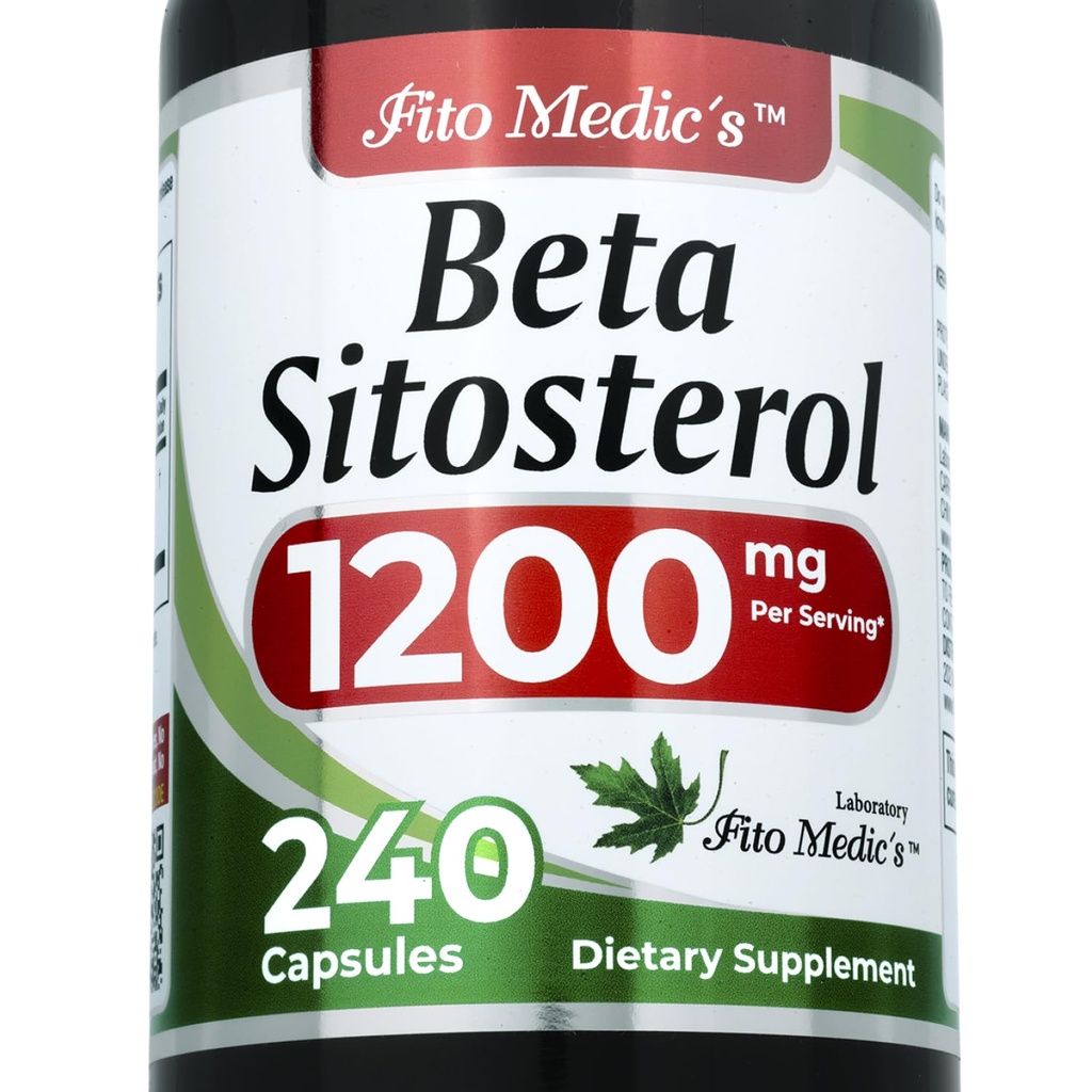 FITO MEDIC'S Lab | beta sitosterol| Plant sterols|240 Capsules |1200 mg | beta sitosterol Supplement | Ultra high Absorption.