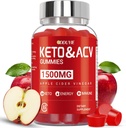 Brilhante Keto ACV Gummies - 1500mg Apple Cider Vinegar Gummies with Pomegranate Beetwortel & Vitamine B12 B6 - for Men & Woman - GMO Free & Vegan - 60 Tel.