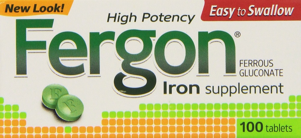 Fergon Iron Supplement, Tabletten, 100 Tellen (verpakking van 3)