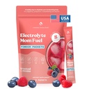 Mama kent de beste Mom Fuel Electrolyte Drink Mix voor moeders, Hydratatie Ondersteuning - voor zwangerschap, prenatale, Elektrolyten + Trace Mineralen, Borstvoeding Drink Mix Supplement (8 Tellen)