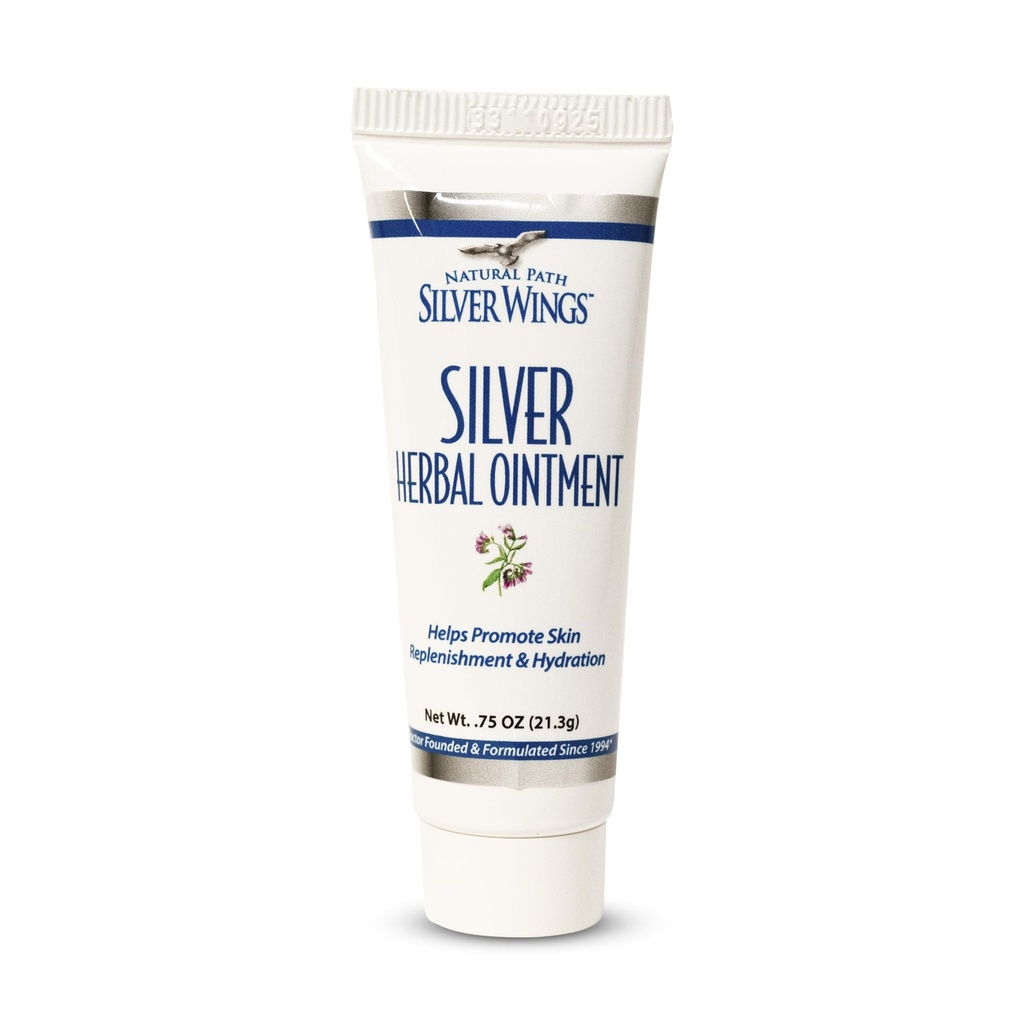 Natuurlijke pad Silver Wings 250ppm Zilver Herbal Zalf - voedende en vochtinbrengende huidverzorging 0,75oz
