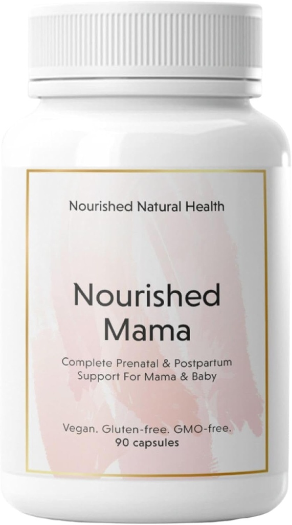Gevoede Mama Prenatale Multivitamine - Vegan Multivitamine voor preconceptie, zwangerschap, postpartum en borstvoeding Ondersteuning - IJzervrij met gemethyleerde folaat en hoge dosis Choline - 90 capsules