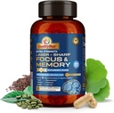 Focus- en geheugenvitaminen, 13-in1 multi-benefit Blend voor cognitieve en hersengezondheid, geheugensupplement voor hersenen, 90 vegetarische capsules