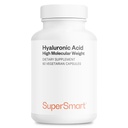 Supersmart Hyaluronzuur Supplement 300 mg per dag (Sodium Hyaluronaat) - Hoog Moleculair Gewicht 1,2 Miljoen Daltons Niet-GMO & Glutenvrij - 60 Vegetarische Capsules