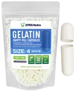 XPRS Nutra Maat 4 Lege Capsules - 100 Tel kleine lege Gelatine Capsules - Pillen DIY Capsule vullen - Vulbare Pure Bovine Pill Gel Caps voor Do-It-Yourself Supplementen (White)