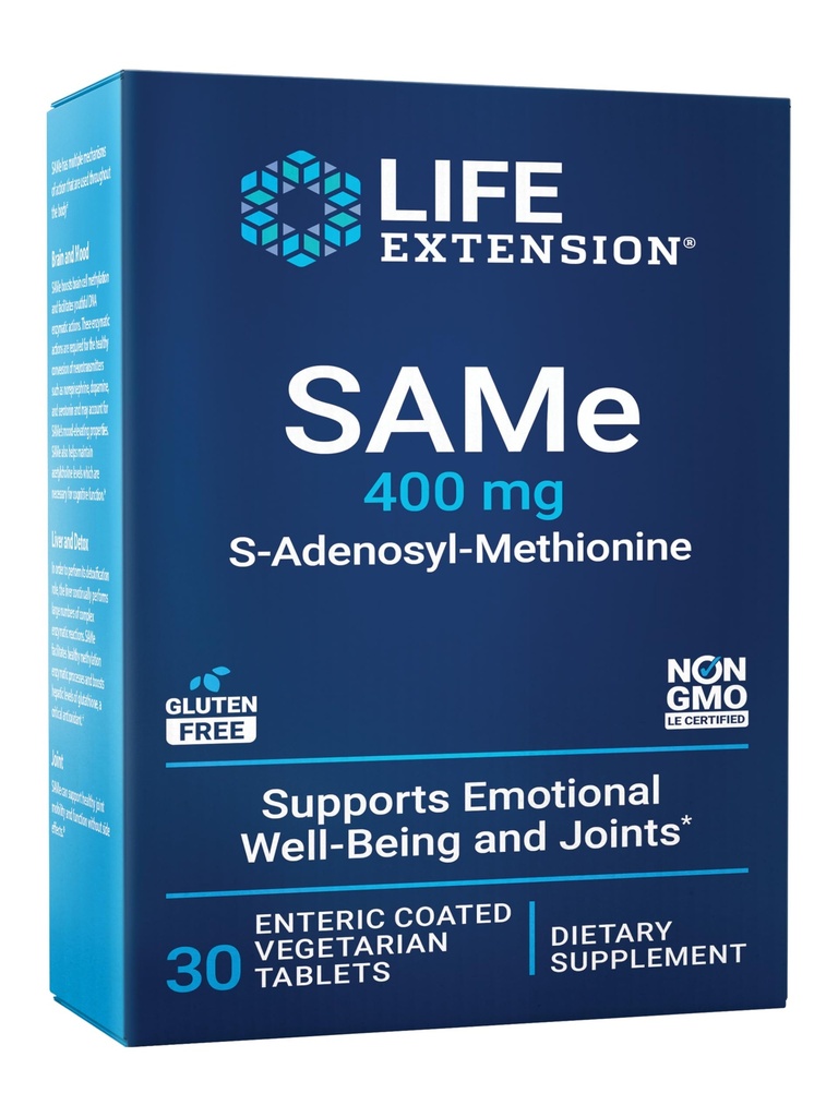 Life Extension Same, Mood, Joint & Liver Support, Glutenvrij, Non-GMO, Vegetarisch, 30 tabletten