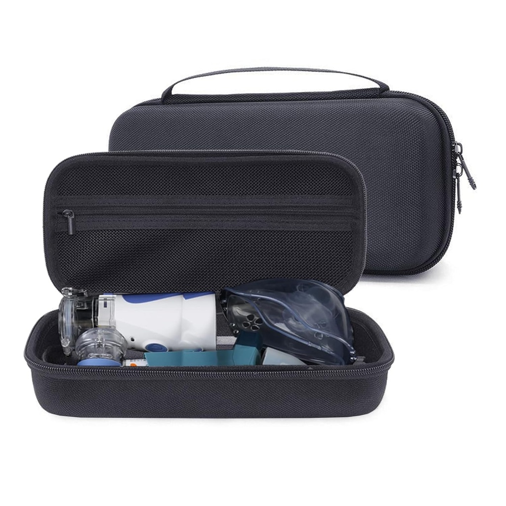 Carrying Case Travel Organise Bag Holder Compatibel met Nebulizer Machine, Astma Inhaler Spacer voor kinderen en volwassenen, Ventolin maskers, Allergie Meds, Masker