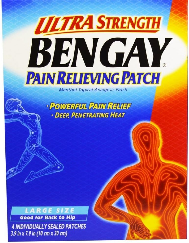 BENGAY Ultra kracht pijn Het losmaken van patches Grote grootte 4 Elk (pakket van 4)