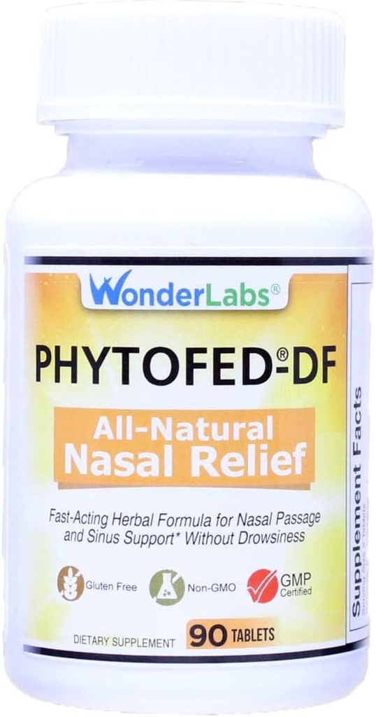 Wonder Laboratories Fytofed-DF All-Natural Nasal Relief and Decongestant, 90 tabletten