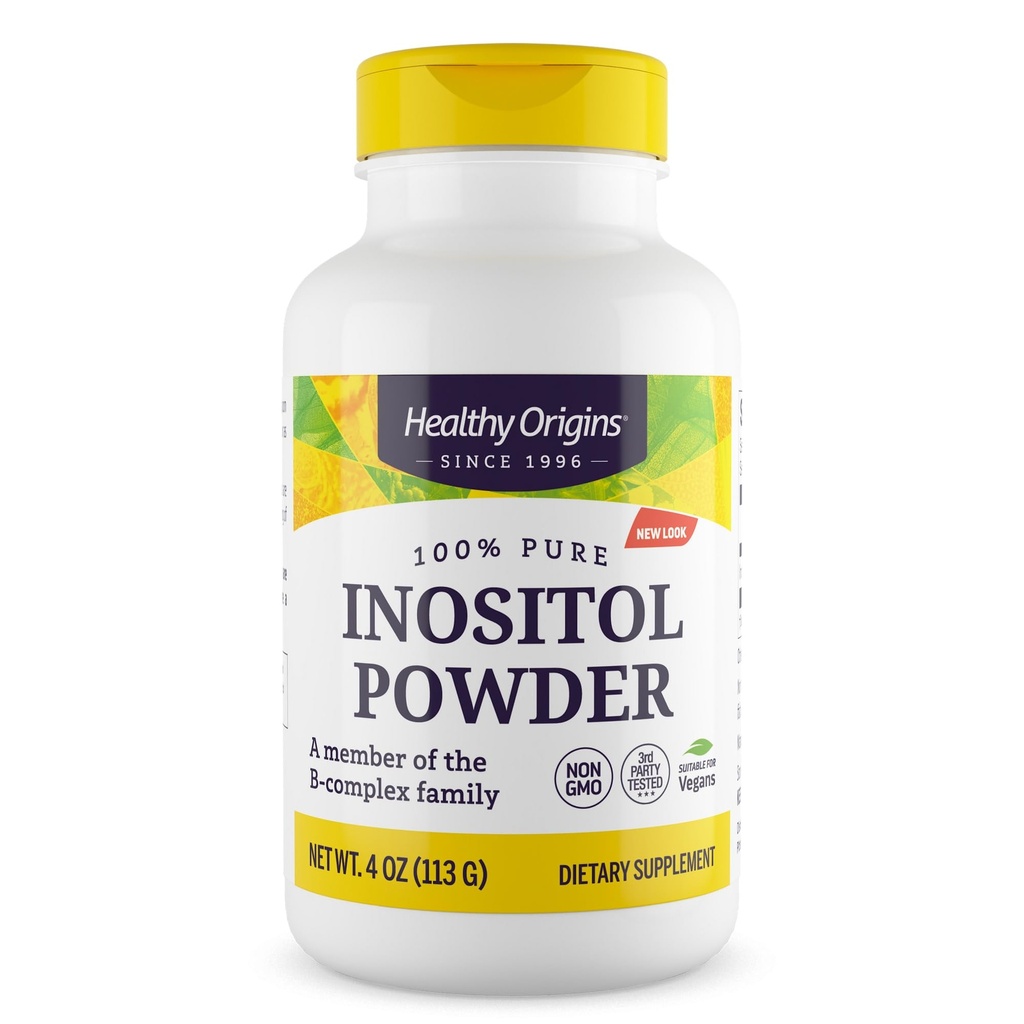 Gezonde oorsprong Inositol poeder, 113 g - voor huid, haar en nagels gezondheid - vitamine B8 poeder supplement - deel van de B-complex familie - veganistisch, niet-GMO en glutenvrije supplement - 4 Oz