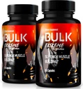 (2 Pack) Bulk Extreme Superior Muscle Building Advanced Formula, Bulk Extreme voor Lean Muscle Mass voor mannen, alle natuurlijke spier bouwer, mannelijke pillen voor fysieke prestaties, beoordelingen (120 capsules)