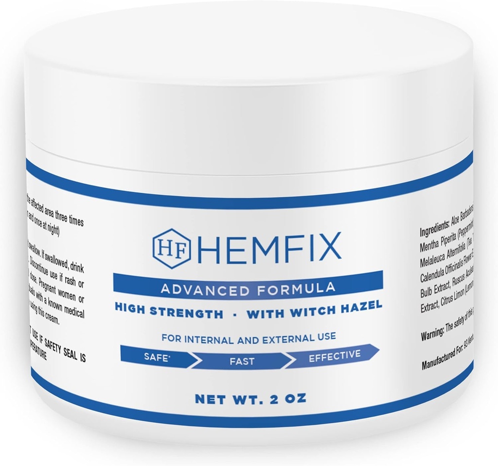 Hemfix Cream - Made in USA - Intern en extern gebruik - 2oz