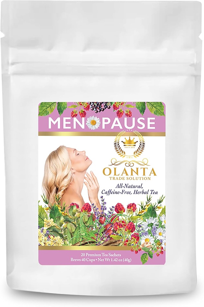 Menopauze thee - Menopauze verlichting supplementen, Menopauze koelproducten, Menopauze supplementen voor vrouwen, kruidenthee voor menopauze symptomen - 20 Premium thee sachets