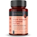 Pureclinica Grape Seed Extract 300mg x 180 tabletten - 90% Oligomeric Proanthocyanidines. 300% sterker dan normale druivenzaad.
