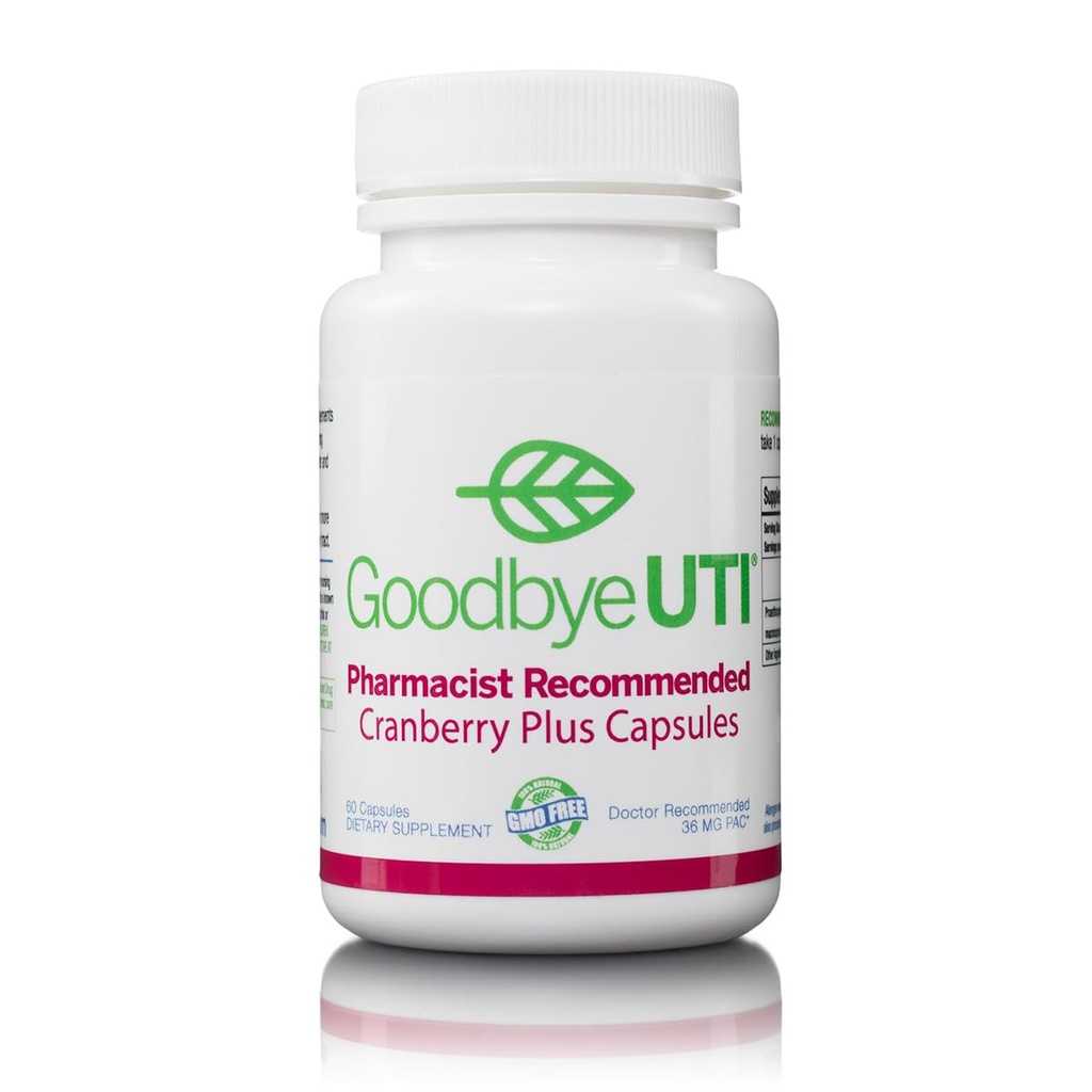 Cranberry Plus - The Original 36mg PAC Delivered in Capsule Form Daily for Highest Level of Urinary Tract Protection, no additives, 30-Day Supply, Pharmacist Recommended