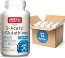 Jarrow Formulas S-Acetyl L-Glutathione Tablets - 100 mg - 60 Tellen - Dieetsupplement - Stabiele vorm van L-Glutathione - voor antioxidant Support and Detoxification - Non-GMO - Glutenvrij, Verpakking van 12