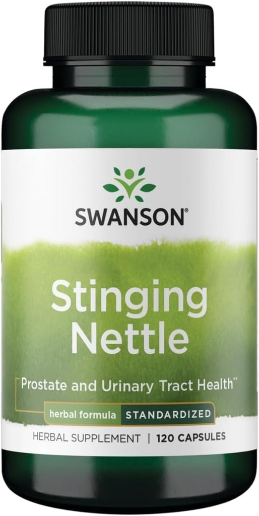 Swanson Stinging Brandnetels - Kruidensupplement Prostaat Gezondheid en urinetrek ondersteuning - Natuurlijke formule ondersteunen van de ademhalingsgezondheid en vochtbalans - (120 capsules)