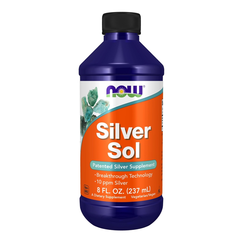 NU Foods Supplementen, Silver Sol 10 PPM met elementair zilver en gedeïoniseerd water, vloeibaar, 8-Ounce