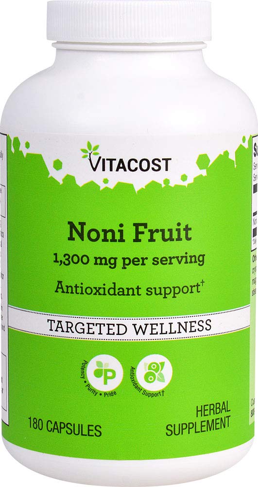Vitacost Noni Fruit -- 1.300 mg per portie - 180 capsules